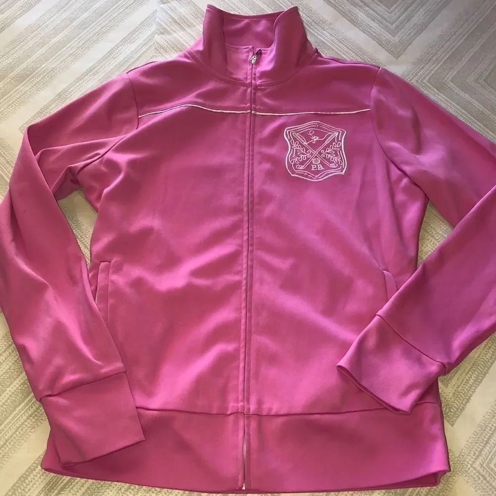 Lilly Pulitzer Hot Pink Zip Up Sweatshirt